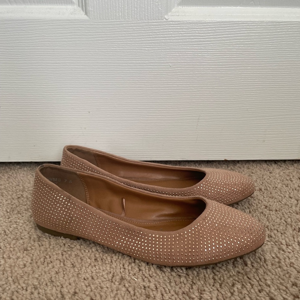 Pink Studded Women's Flats